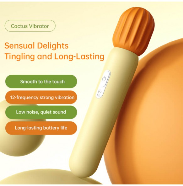 CHUCHEN - Cactus Vibrator AV Wand (Chargeable - Yellow) CHUCHEN - Cactus Vibrator AV Wand (Chargeable - Yellow)